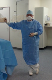 Interventional radiologists cover up at the Atrium Medical Center Parkstad in the Netherlands. All images courtesy of Dr. Miraude Adriaensen.