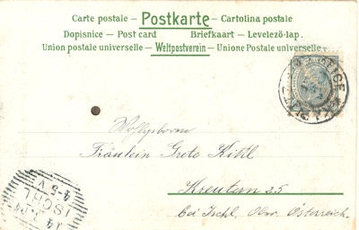 Back of Austrian novelty card.