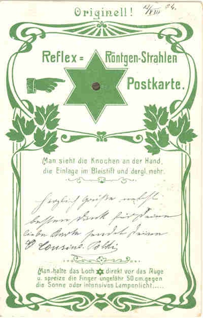Figure 1: Front of Austrian novelty card, 1904. All images courtesy of Dr. Adrian Thomas.