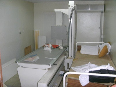 A relatively new x-ray machine in a hospital in Cameroon, from which the cassette had been stolen. Due to the difficulties of buying a new one, the equipment has been idle ever since. This illustrates one of the many context-related difficulties to be considered in the design of an appropriate diagnostic imaging device.