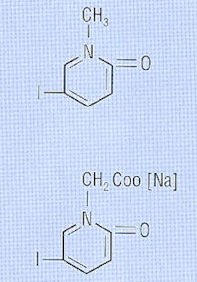 Selectans: Nonionic Selectan neutral (upper) and ionic Uroselectan (lower) (Reproduced from Thomas and Grainger, 1999).