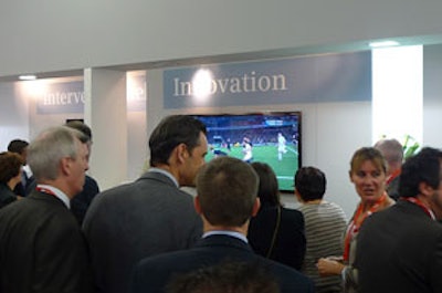 JFR attendees took a break from the congress on Sunday to enjoy the thrilling climax of the Rugby World Cup final in the Siemens Healthcare booth. All images courtesy of Dr. Robert Lavayssière.
