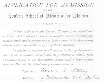 Women were unable to study medicine in Ireland in the late 19th century, so Stoney set her sights to London.
