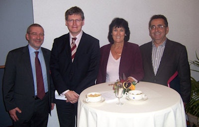 MRI is a safe technology, according to Dr. Gabriel Krestin (far left). He is shown here with EU employment, social affairs, and inclusion commissioner László Andor, U.K. Liberal Democrat Liz Lynne MEP, and Spanish Socialist Alejandro Cercas MEP.