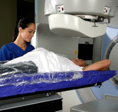 A dual vacuum immobilization system can be used in select proton therapy cases (e.g., pancreatic cancer) to provide noninvasive, accurate, and reproducible patient positioning and breathing motion reduction.