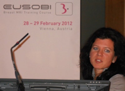 'New emergent indications: B3 at needle biopsy and nipple discharge' was the theme of Dr. Anna Linda's presentation at the EUSOBI course.
