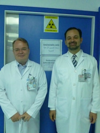 Compared with Europe, many more cases of diabetes and injuries from road traffic accidents are seen by Dr. Jukka Lehtovirta (left) and Fuchsjäger.