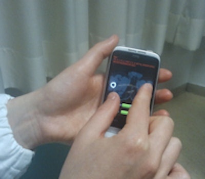 DICOM viewer at the Santa-Chiara Hospital, Pisa, running on a standard Android smartphone.