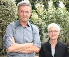 John Talbot with his business partner Catherine Westbrook.