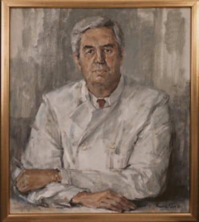 This Portrait Of Carl Puylaert Was Given To Him On His Farewell From His Department On 19 June 1987