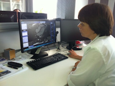 Practicing teleradiology in Russia. Image courtesy of Dr. Elena Mershina.