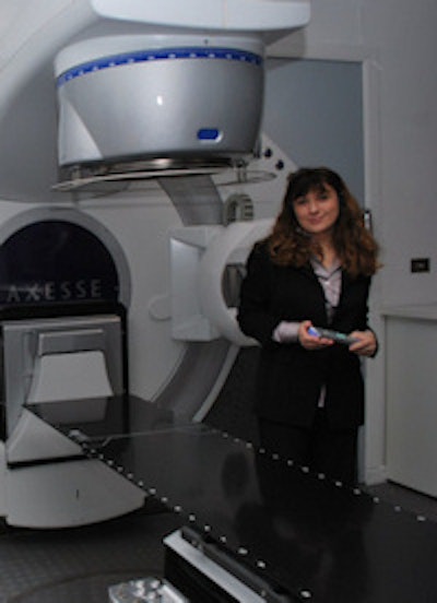 Giulia Thompson, PhD, is leader of Elekta's U.K. R&D physics team. Image courtesy of Elekta.