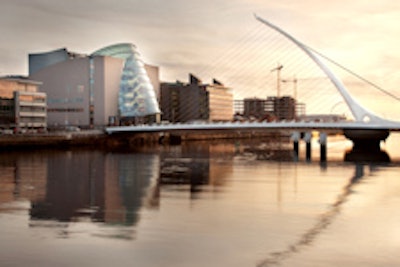 The WMIC opened today at the Convention Centre Dublin, known as the CCD. The venue claims to be Ireland's first purpose-built convention center, and is located in Spencer Dock in the heart of Dublin. Image courtesy of CCD.
