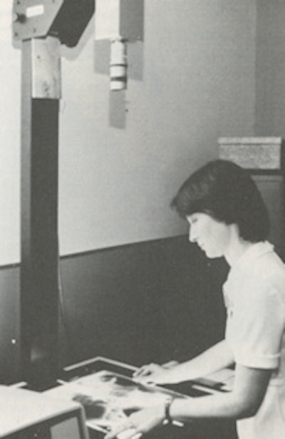 Digitizing a radiograph using a video camera with freeze frame (Gitlin, 1986).