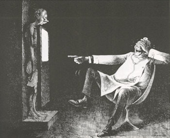 Fig. 5: Radiologist and patient, by Claude Serre.