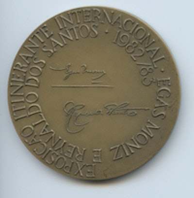 Fig. 1a and 1b: Egas Moniz and Reynaldo Dos Santos featured on a special commemorative medal in 1982-83.