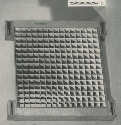 A Bucky grid made in 1913 in Germany by the Siemens & Halske Company.