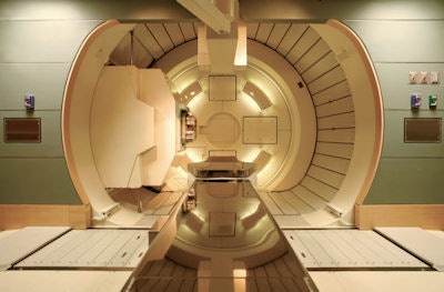 The gantry at the University of Texas MD Anderson Proton Therapy Center.