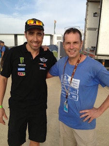 Dr. Denis Jacob (right) is pictured with 2004 Dakar winner Nani Roma during this year's rally.