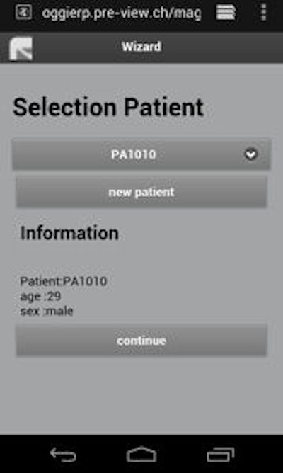 A Web-based application can provide secure mobile upload of pictures from a smartphone camera directly to a database and share the images with other clinicians. The photos can also be exported to the patient record. Image courtesy of Henning Müller, PhD.