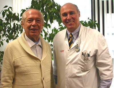 Between 1980 and his retirement in 2003, Arthur De Schepper trained more than 80 radiologists, including Paul Parizel (right), the current chair of radiology.