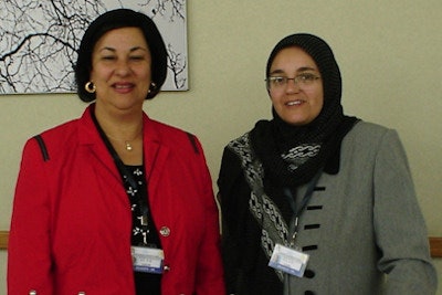 Dr. Rasha M. Kamal (right) with Dr. Dorria Saleh El Sayed Salem (left), both of Cairo University in Egypt. El Sayed Salem was not involved in the current study. Image courtesy of Dr. Rasha M. Kamal.