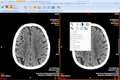 Graphical user interface of the PACS