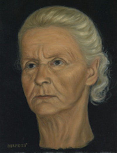 A bust of Marie Curie by Josef Hilpert.