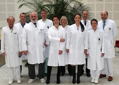 The team at the Unidentified Diseases Centre (from left to right): Dr. Eduard Walthers (radiology), Dr. Volker Ellenrieder (gastroenterology), Dr. Jürgen Schäfer (head of the UDC, cardiology and endocrinology), Dr. Andreas Burchert (oncology), Sabine Battenfeld (UDC), Dr. Beate Kolb-Niemann (psychosomatics), Dr. Bilgen Kurt (medicine), Dr. Richard Dodel (neurology), Dr. Birgit Kortus-Götze (nephrology), and Dr. Andreas Jerrentrup (deputy head of the UDC, respiratory disorders). Source: Last accessed on 25 June 2014.