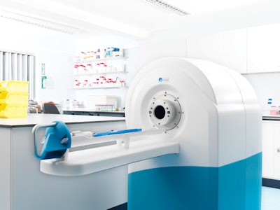 MR Solutions' 7-tesla preclinical MRI scanner is about the size of a large desk.