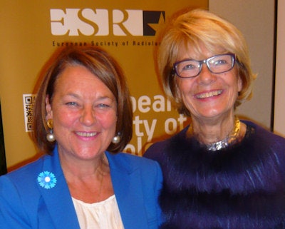 French MEPs Natalie Griesbeck and Elisabeth Morin-Chartier.