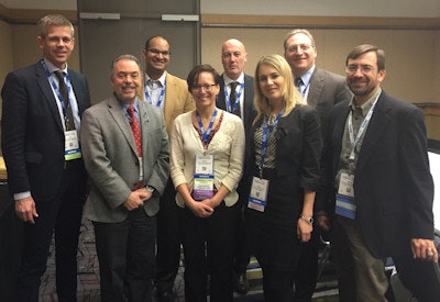 The joint ESR/RSNA team, which includes the Template Library Advisory Panel, met for the first time at a 'kick-off' meeting at RSNA in December 2014. Dr. Osman Ratib is second from left.