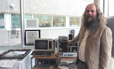 Marcel van Herk with some of his early computing kit and devices.