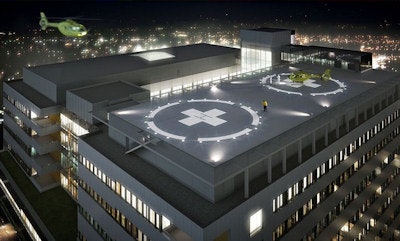 The guiding principle at the new Karolinska is 'the patient is always first.' The Solna site is due to become fully operational by 2018, and patients will arrive at the accident and emergency department by helicopter, ambulance, or referral from another care provider.