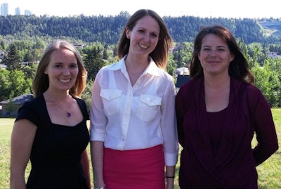 Wendy Smith (right) and graduate students Leigh Conroy (left) and Elizabeth Watt (center).
