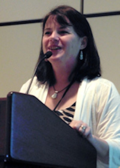 Wendy Smith from the University of Calgary speaking at the IUPESM World Congress.