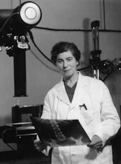 Fig 1. Kitty Clark as principal of the Ilford Department of Radiography and Medical Photography at Tavistock House.