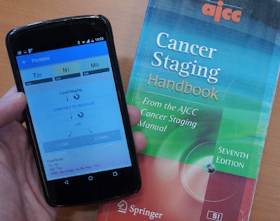 Radiologists developed the TNM Cancer Staging app as a handy tool for doctors treating cancer patients. Image courtesy of IAEA/Vincent Fournier.