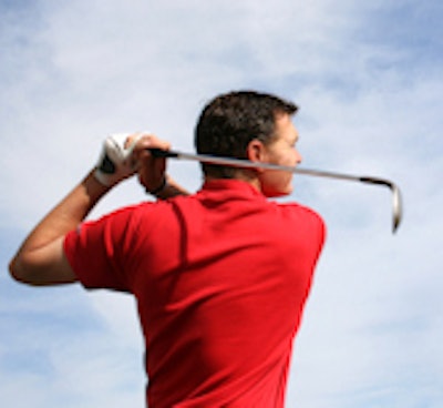 A pro golfer's swing imposes great strain on the wrist.