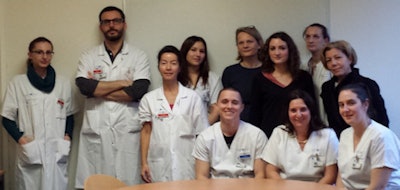 Members of Saint-Antoine's imaging team who worked on 13 and 14 November. Dr. Catherine Phan is shown third from the left.