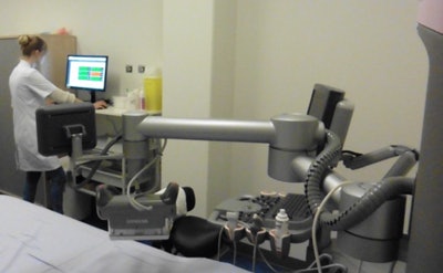 Breast ultrasound quality control at Radboud University Medical Center. Image courtesy of Dr. Albert Gubern-MĂ©rida.
