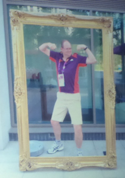 In the frame: Dr. Rob Campbell enjoys a lighter moment at London 2012.
