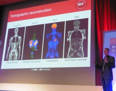 Steven Meikle, PhD, from the University of Sydney examines the major advances that enabled the 'medical physics revolution.' Credit: Tami Freeman