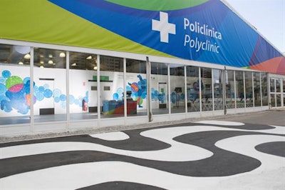 The 3,500-sq-m polyclinic has extensive imaging, dental, ophthalmology, pharmacy, and clinical therapy facilities.