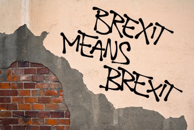 The 'Brexit Means Brexit' slogan used by Prime Minister Theresa May underlines her support for a full break from the EU.