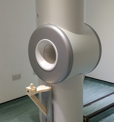 A prototype of a neonatal MRI scanner developed by GE in collaboration with the University of Sheffield and the Wellcome Trust.