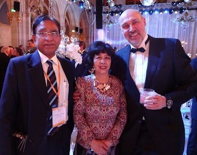 Building relationships with overseas colleagues is a vital part of Parizel's role as ESR president. He is shown here with Dr. Lilian Leong from Hong Kong and Dr. Prabhakar Reddy from Hyderabad, India.