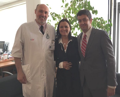 Dr. Pablo Soffia, a radiologist in the Clínica Alemana in Santiago de Chile and past president of the Chilean Society of Radiology, and his wife, pediatric hemato-oncologist Dr. Julia Palma, visited Parizel's department in 2016. Soffia gave a lecture to staff in Antwerp and will be an invited lecturer at ECR 2017.