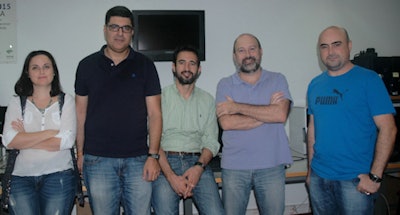 Part of the BioSIP group that worked on the study. Left to right: Maria García-Tarifa, Andrés Ortiz, Jorge Munilla, Alberto Peinado, Guillermo Cotrina.