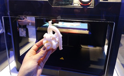 GE is showing work in 3D printing in its ECR booth.